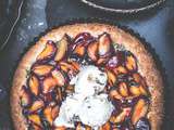 Tarte aux prunes rustique