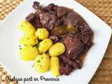 Poulet facon coq au vin