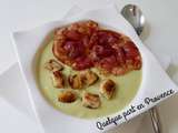 Veloute d'avocat et pancetta grillee