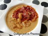 Veloute de mogettes, pancetta grille