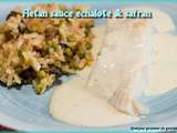 Flétan sauce échalote et safran