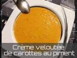 Crème veloutée de carottes au piment