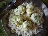 Boulettes de cabillaud au lait de coco