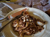 Noix de St Jacques et tagliatelles fraîches, sauce crémeuse au cacao amer