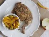 Lapin à la moutarde et ses frites de rutabaga