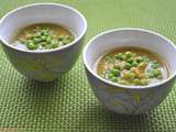 Soupe de petits pois brocolis carottes