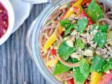 Salade de Nouilles de Soba avec Sauce aux Arachides