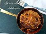 Gratin d'aubergines à la bolognaise