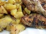 Poulet aux pommes de terre en sac cuisson