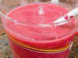 Smoothie Glacé aux Framboises et Litchis