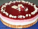 Entremet framboises chocolat blanc