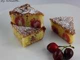 Gâteau moelleux amandes et cerises