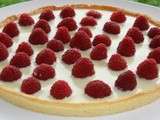 Tarte chocolat blanc framboises