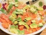 Chirashi avocat saumon