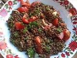 Salade de lentilles vertes