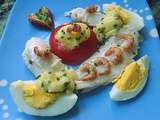 Assiette de Colin et Crevettes grises Mayonnaise