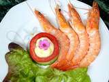 Assiette de Gambas, salade