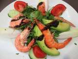 Salade composée aux Gambas