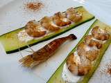 Tapis de Courgette et Crevettes