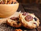 Biscuits à l’avoine, canneberges et pacanes