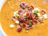 Soupe de courge butternut rôti et bacon