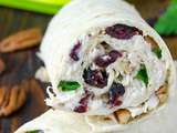 Wrap au poulet, pacanes et canneberges