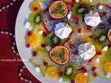 Carpaccio de fruits exotiques, rhum et citron vert