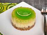 Minis cheese-cake au combava et sirop au citron vert