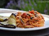 Pâtes linguine à la norma (aux aubergines grillées)