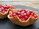 Tartelettes  express  au fromage frais et groseilles rouges