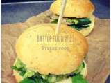 Burger de poulet, et sauce salsa {Battle food #11}