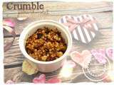 Crumble poire chocolat cranberry amande