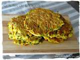 Galettes de courgettes au curcuma & basilic {sans gluten}