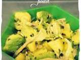 Salade d’avocats, mangue et poulet