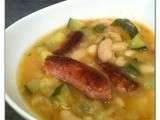 Soupe de haricots blancs et saucisses