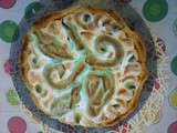 Tarte au Rhubarbe avec de la meringue