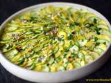 Carpaccio de courgettes jaunes et vertes