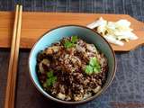 Chou chinois et quinoa rouge