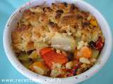 Crumble de légumes au parmesan