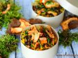 Lentilles aux champignons pied-de-mouton