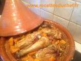 Tajine de cuisses de poulet au potiron