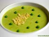 Velouté de petits pois tuile de parmesan