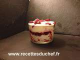 Verrine de framboises mousse de mascarpone