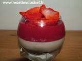 Verrine de Panacotta au coulis de framboise