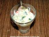 Verrine de surimi au concombre