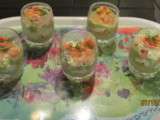 Verrine avocat crevettes