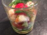 Verrine crevettes pamplemousse