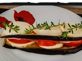 Mille-feuilles d'aubergines, tomates et mozzarella