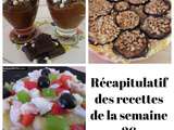 Récapitulatif des recettes de la semaine 26