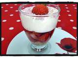 Verrines de fraises au chocolat blanc